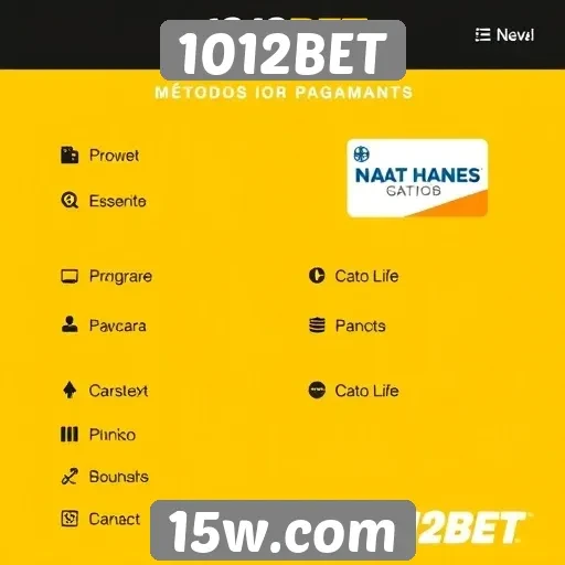 Métodos de pagamento disponíveis no 1012BET